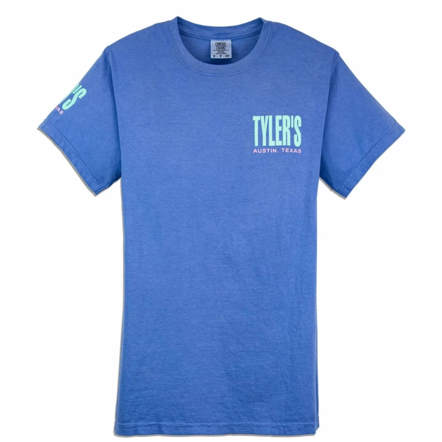 "Comfort Colors Vintage Blue & Bright Mint Short Sleeve T-Shirt - Relaxed Fit Austin Style"