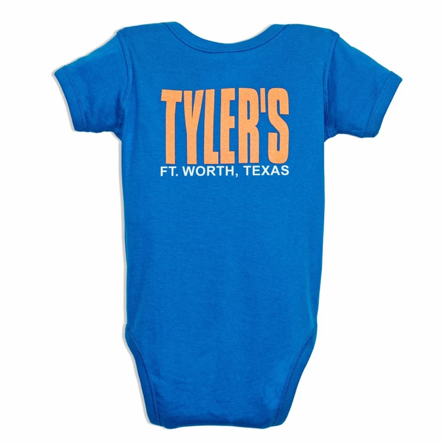 "Cobalt Blue & Orange Onesie – Stylish and Comfortable Baby Romper"