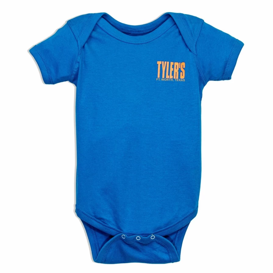 "Cobalt Blue & Orange Onesie – Stylish and Comfortable Baby Romper"