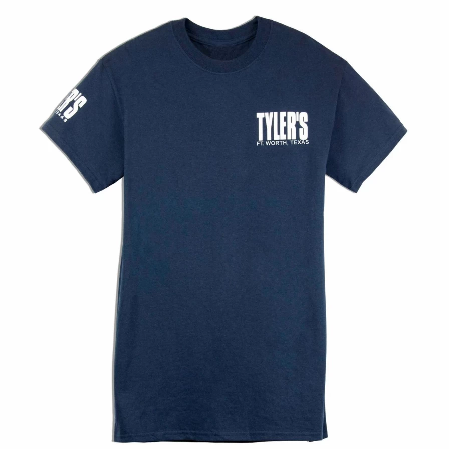"Navy and White T-Shirt by Tyler's - Stylish Casual Tee for Men"