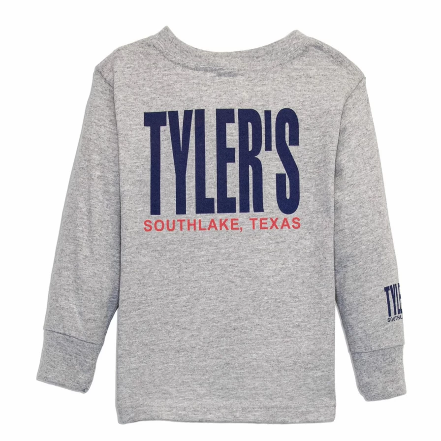 "Boys' Grey and Navy Long Sleeve T-Shirt for Toddlers – Southlake Collection"