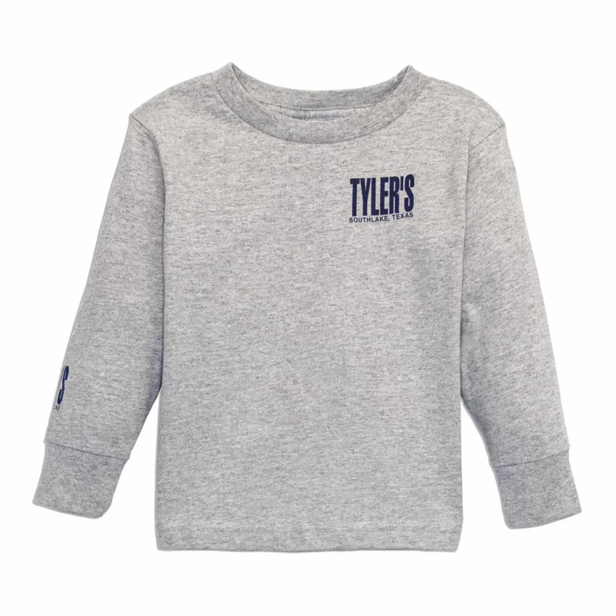 "Boys' Grey and Navy Long Sleeve T-Shirt for Toddlers – Southlake Collection"