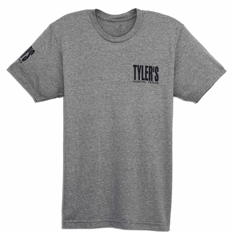 Men's Grey and Navy Track Tee by Tyler - Austin Casual Athletic T-Shirt