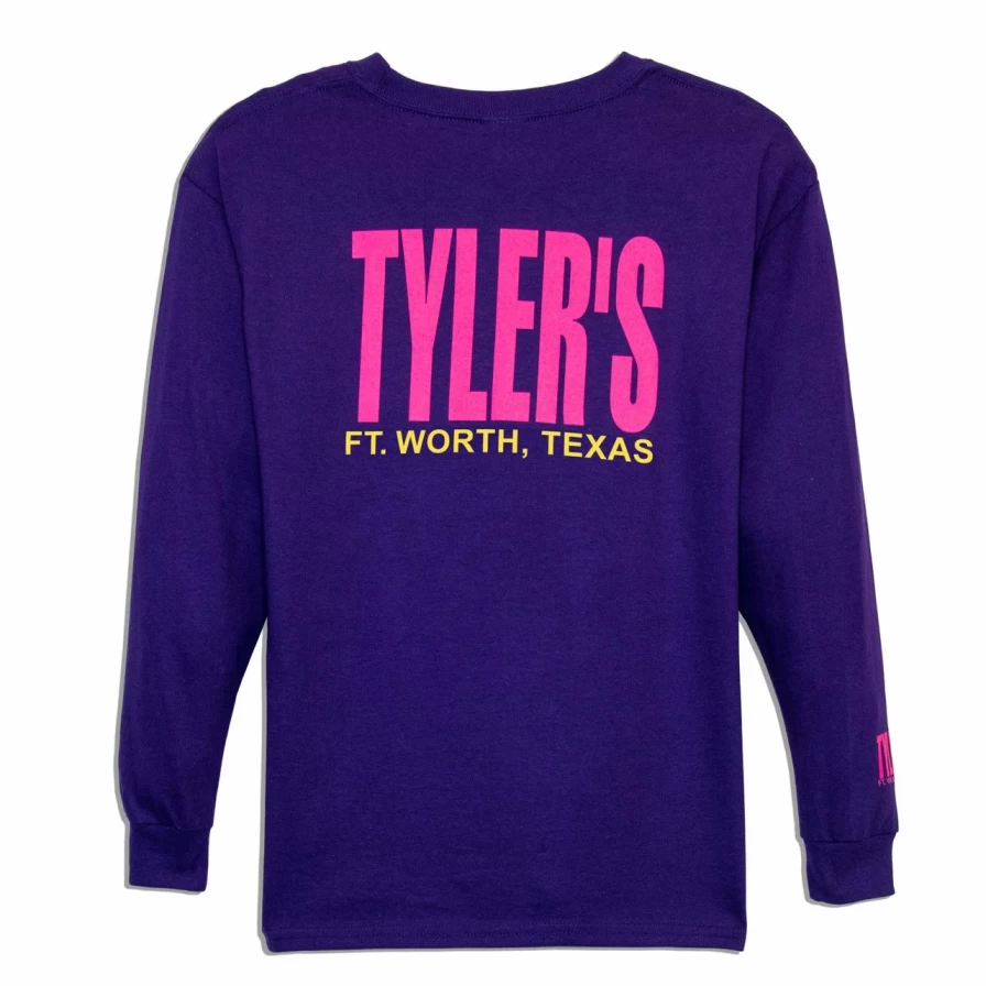 Kids' Purple and Pink Long Sleeve T-Shirt - Tyler's Fun Ft. Worth Style