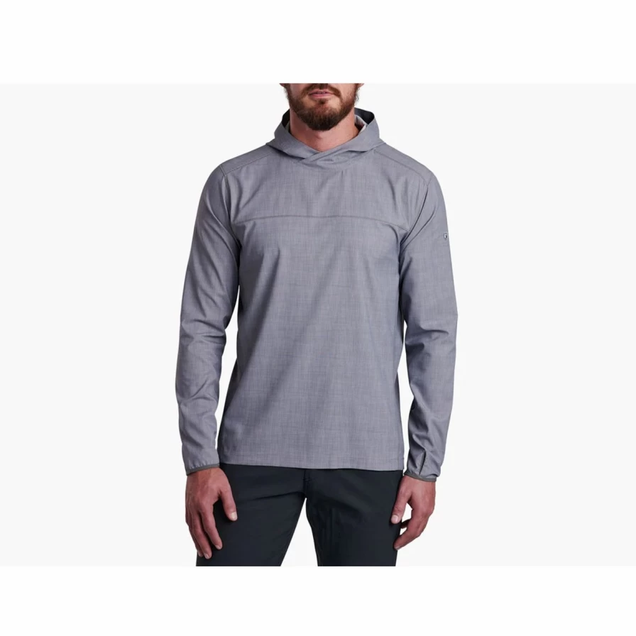 KUHL Men's Persuadr Hoody - Anchor Gray Pullover Fleece Hooded Sweatshirt