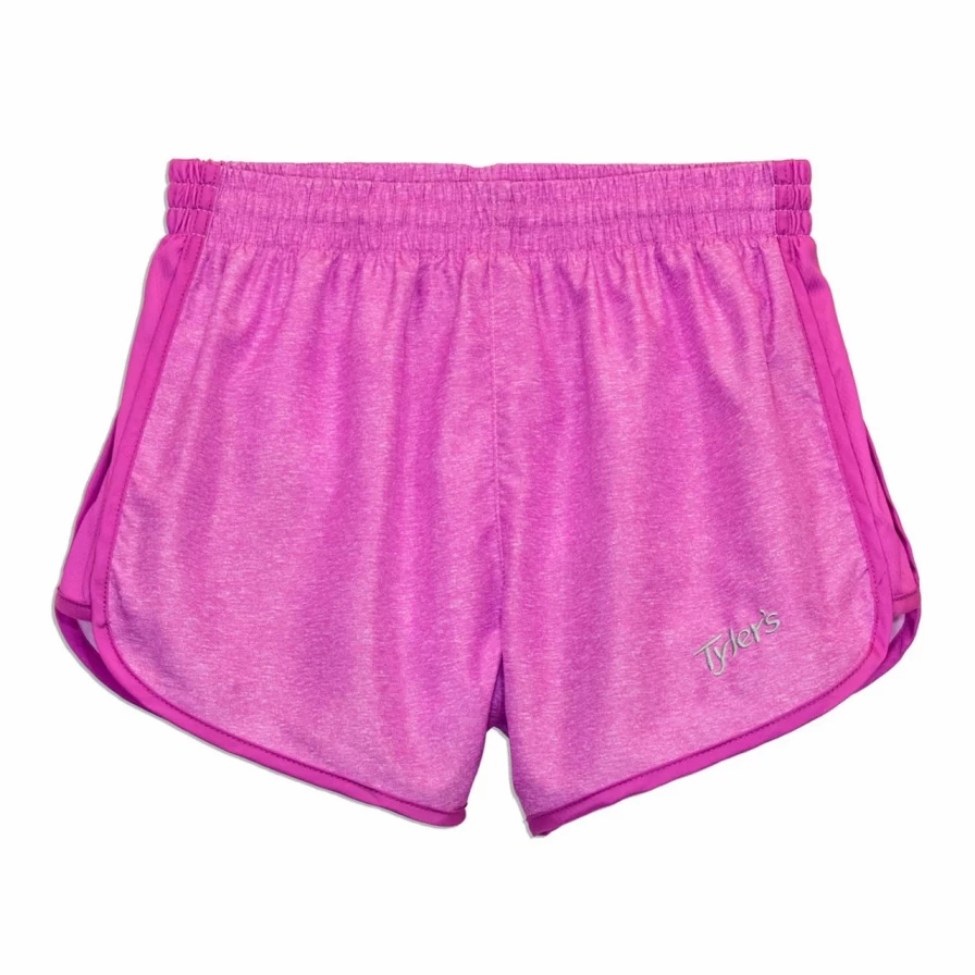 Women's Heather Pink Racer Shorts - Comfortable Athletic Shorts for Running & Workouts