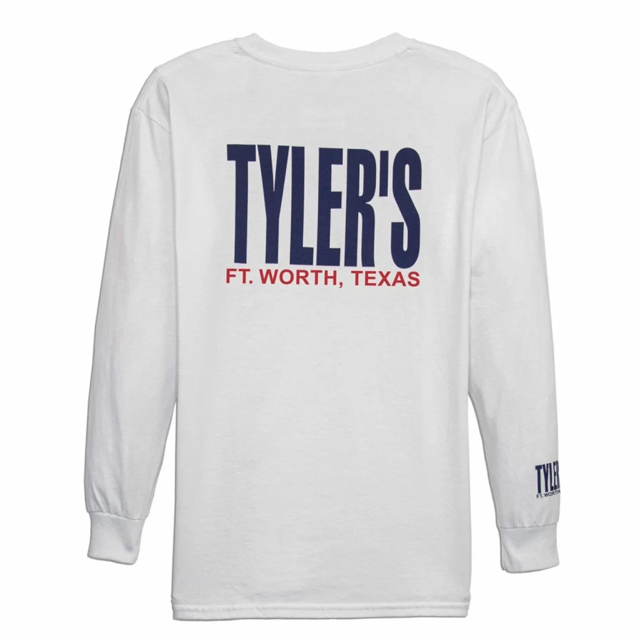 Boys' Long Sleeve T-Shirt - Classic White and Navy Blue Striped Top for Kids