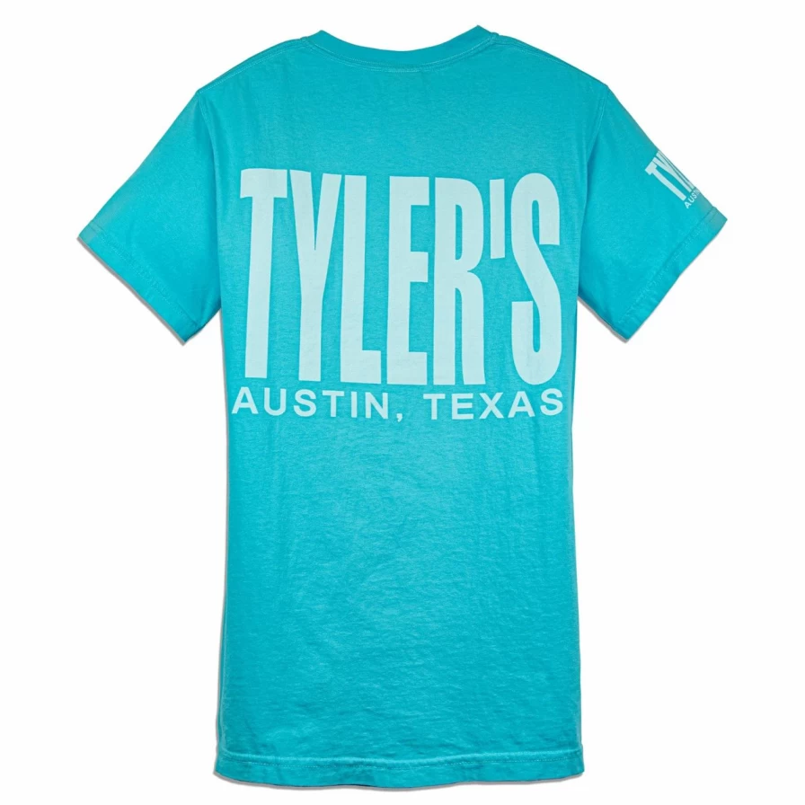 Light Blue Comfort Color Pocket T-Shirt - Relaxed Fit Casual Tee by Tyler's Austin