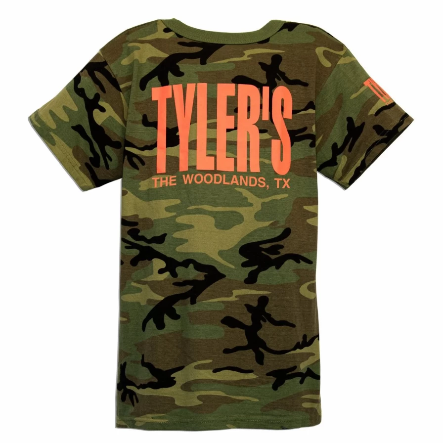 Kids' Camo & Orange Hunting T-Shirt - The Woodlands Style Tyler's Tee for Boys and Girls
