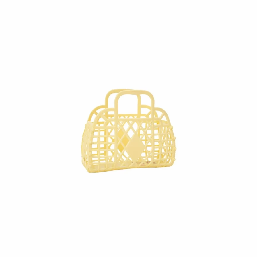 Retro Mini Yellow Basket by Sun Jellies – Vintage-Inspired Style