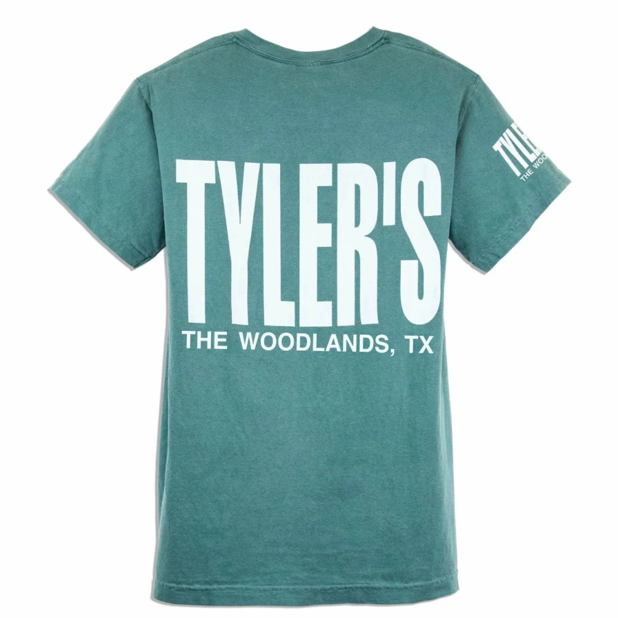 Tyler's Comfort Color Pocket T-Shirt - Emerald/White Relaxed Fit Casual Tee