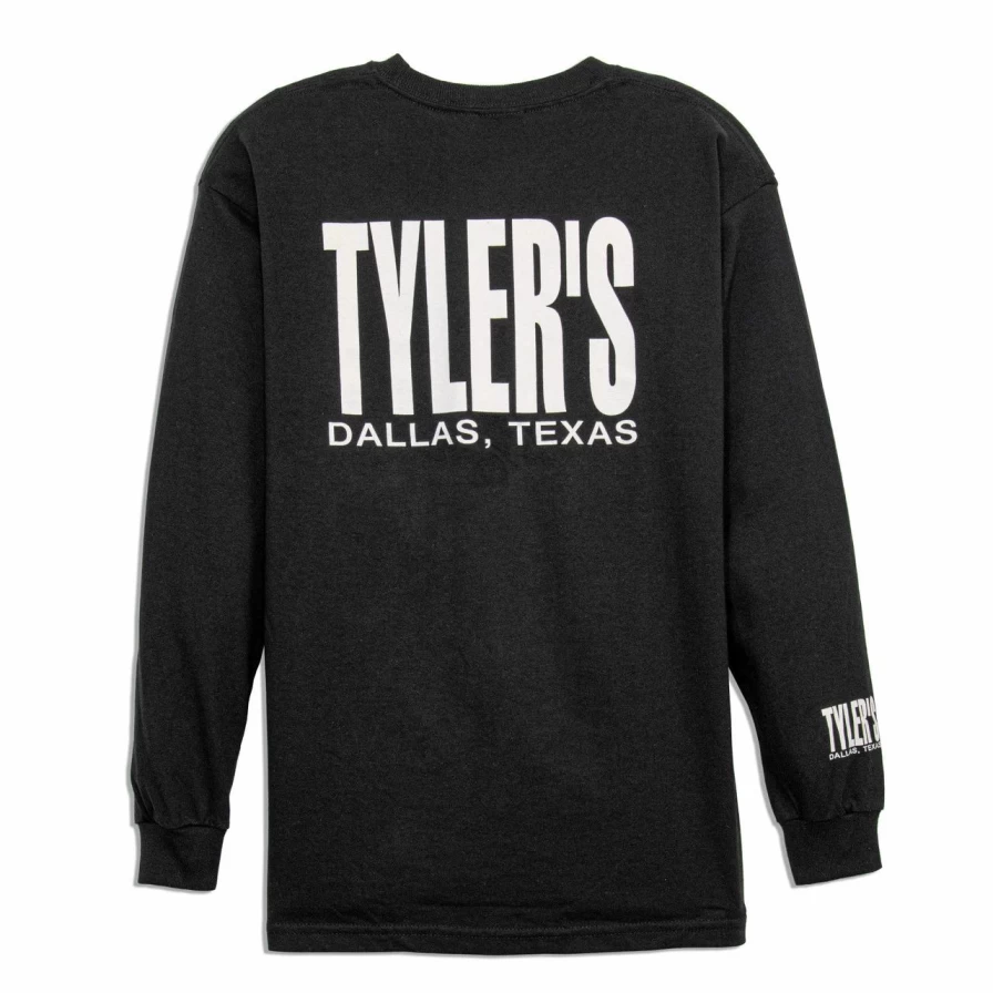 Kids' Black and White Long Sleeve T-Shirt - Dallas Style Casual Tee for Children
