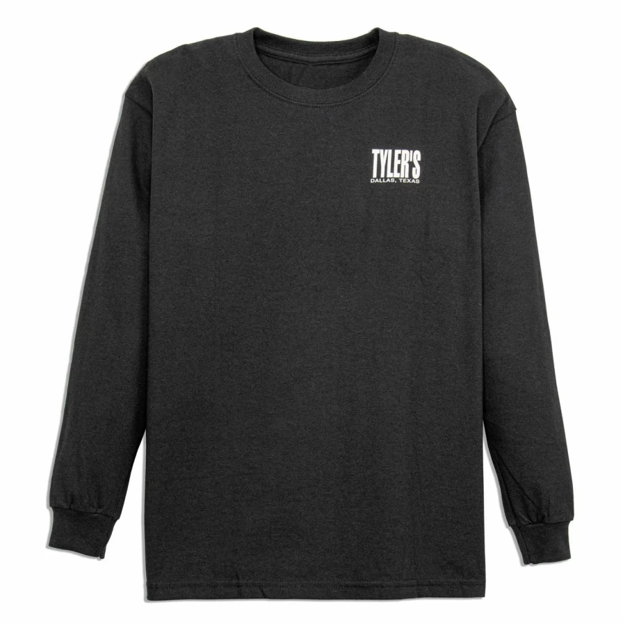 Kids' Black and White Long Sleeve T-Shirt - Dallas Style Casual Tee for Children