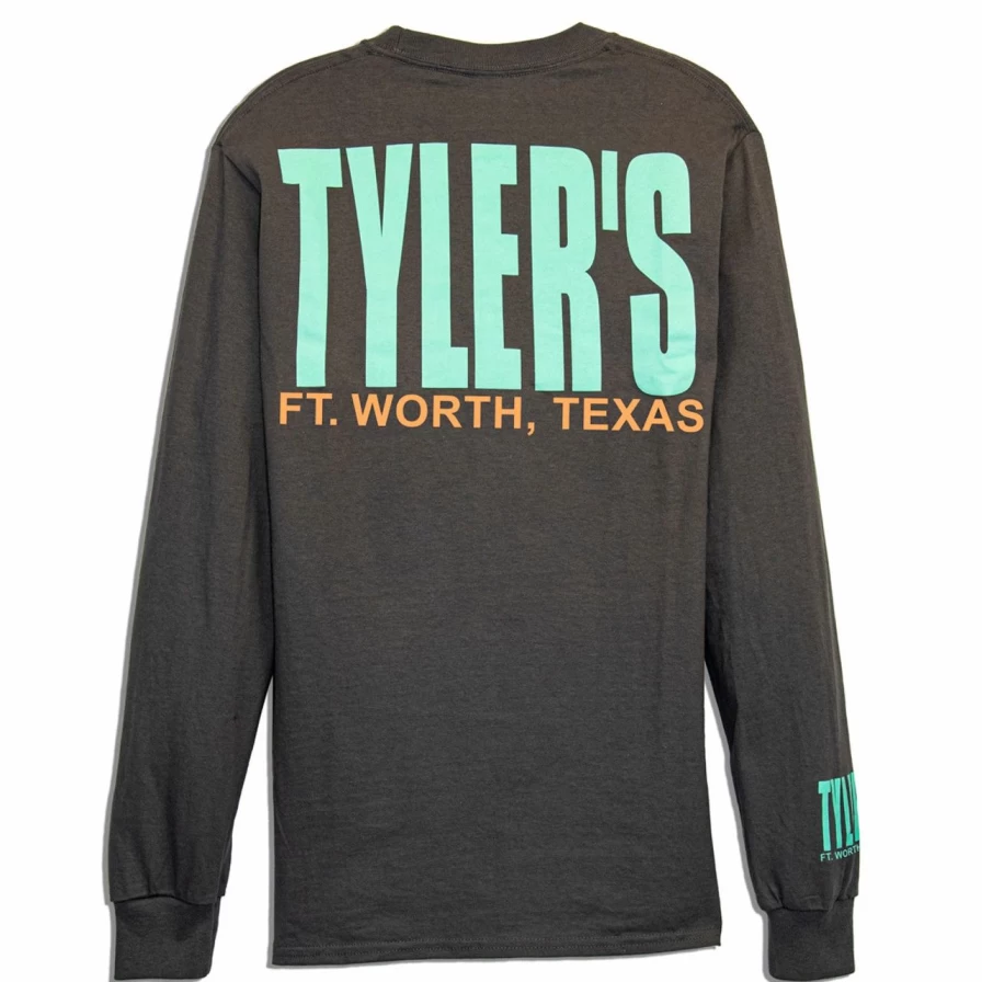 Men's Stylish Charcoal & Mint Long Sleeve T-Shirt - Premium Cotton Blend Casual Top