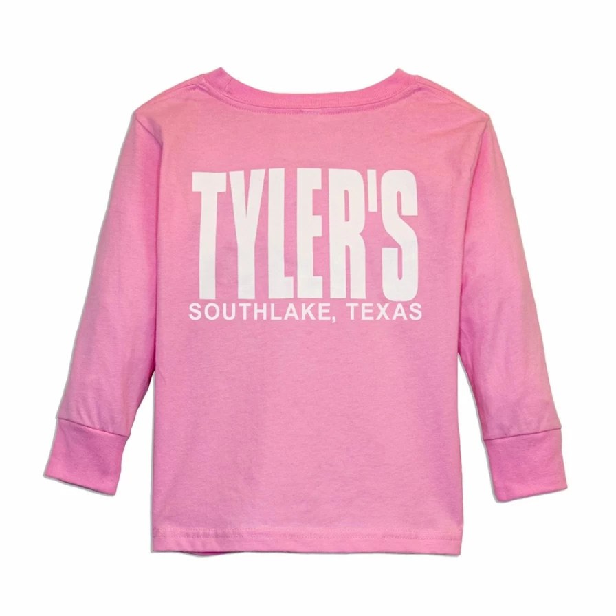 "Toddler Girls' Pink and White Long Sleeve T-Shirt - Southlake Collection"