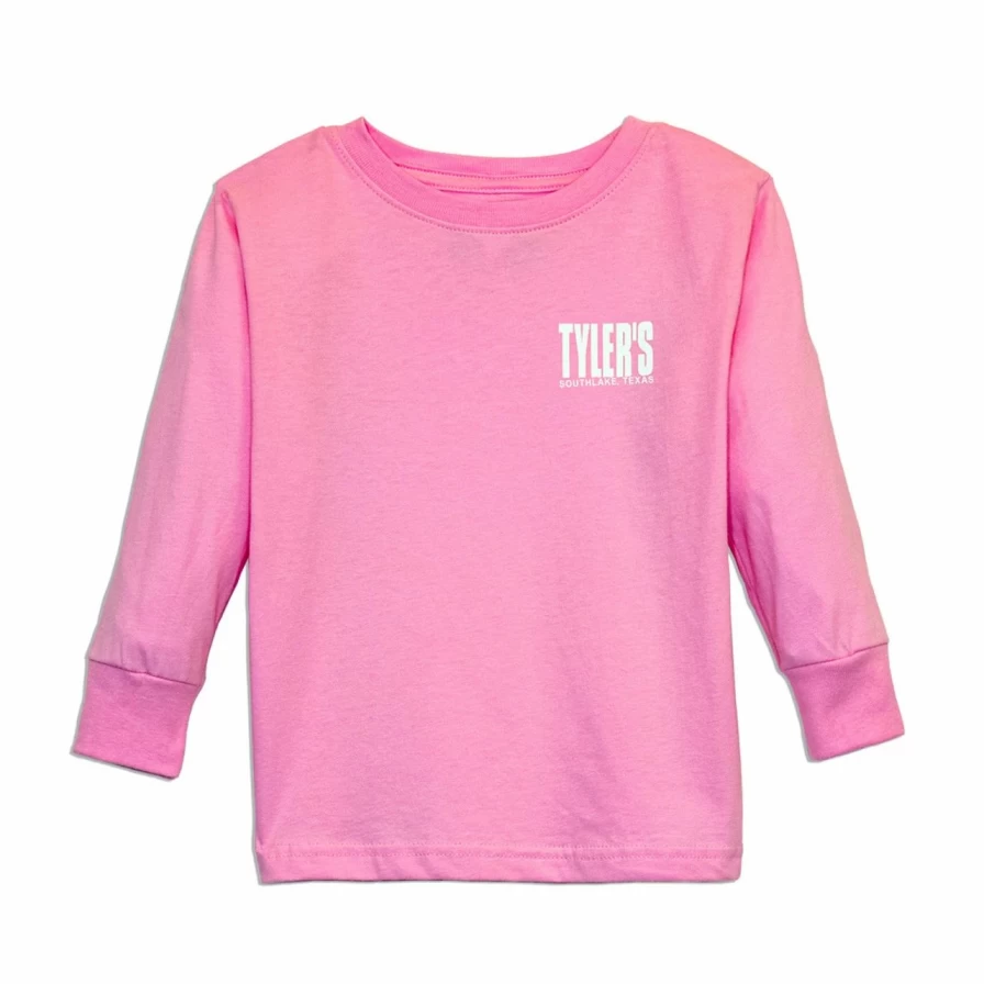 "Toddler Girls' Pink and White Long Sleeve T-Shirt - Southlake Collection"