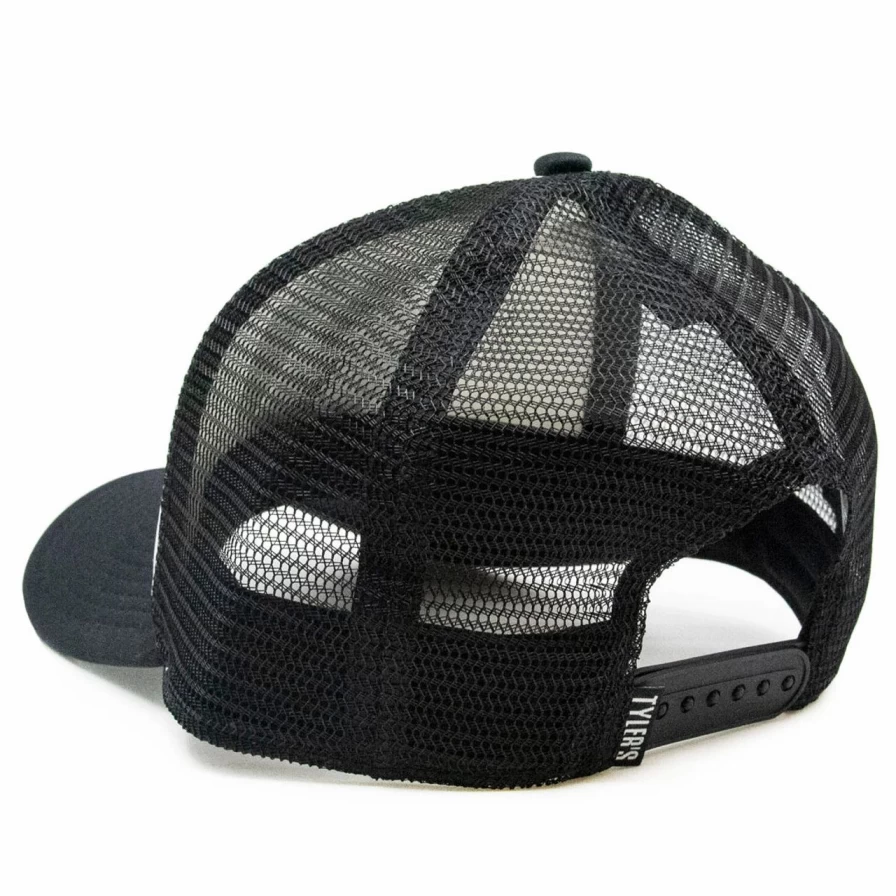 "Black & White Smiley Face Trucker Hat - Good Times Y'All Cap"