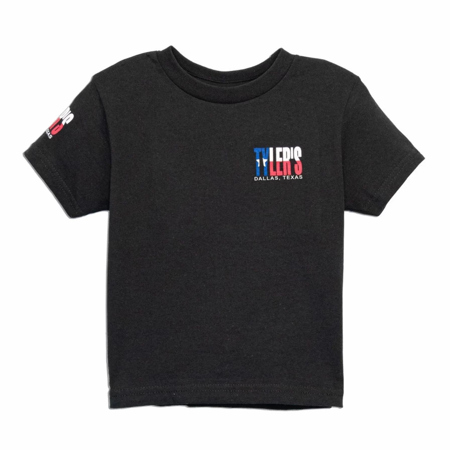 "Toddler's Black Texas Flag T-Shirt - Dallas Themed Tyler's Tee for Kids"