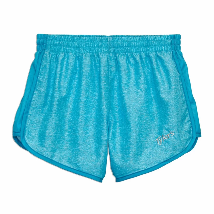 Women's Cabana Blue Heather Racer Shorts - Comfortable Athletic Running Shorts for Active Lifestyle