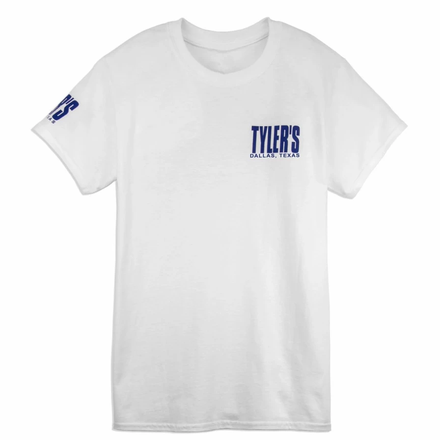 Men's Tyler's Dallas Graphic T-Shirt - White and Navy Casual Tee