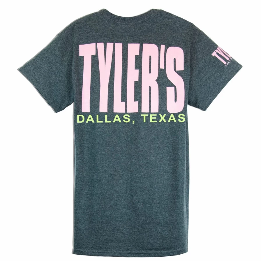 Men's Dark Heather & Azalea Print T-Shirt - Tyler's Dallas Casual Tee