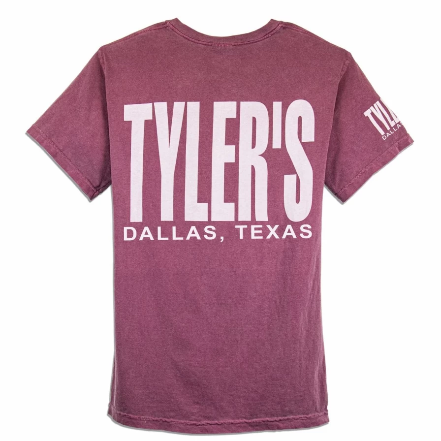 Vintage Comfort Colors Berry & White Pocket Tee - Dallas Graphic Casual T-Shirt