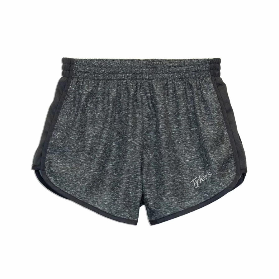 Girls' Charcoal Heather Racer Shorts - Comfortable Athletic Shorts for Active Kids