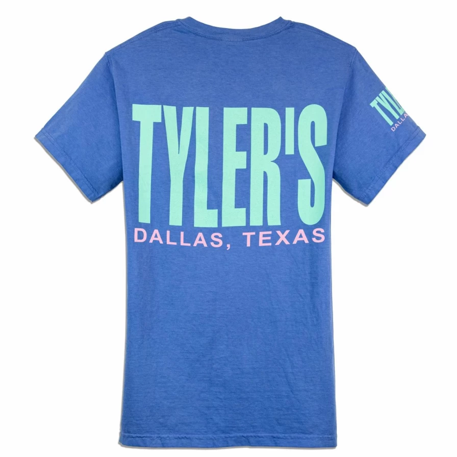 "Comfort Colors Vintage Washed Blue & Mint Green Short Sleeve T-Shirt – Relaxed Fit Dallas Style"