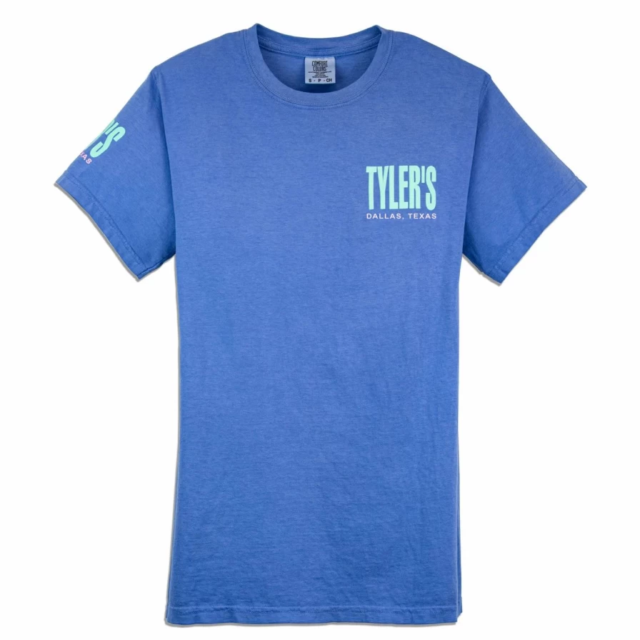 "Comfort Colors Vintage Washed Blue & Mint Green Short Sleeve T-Shirt – Relaxed Fit Dallas Style"