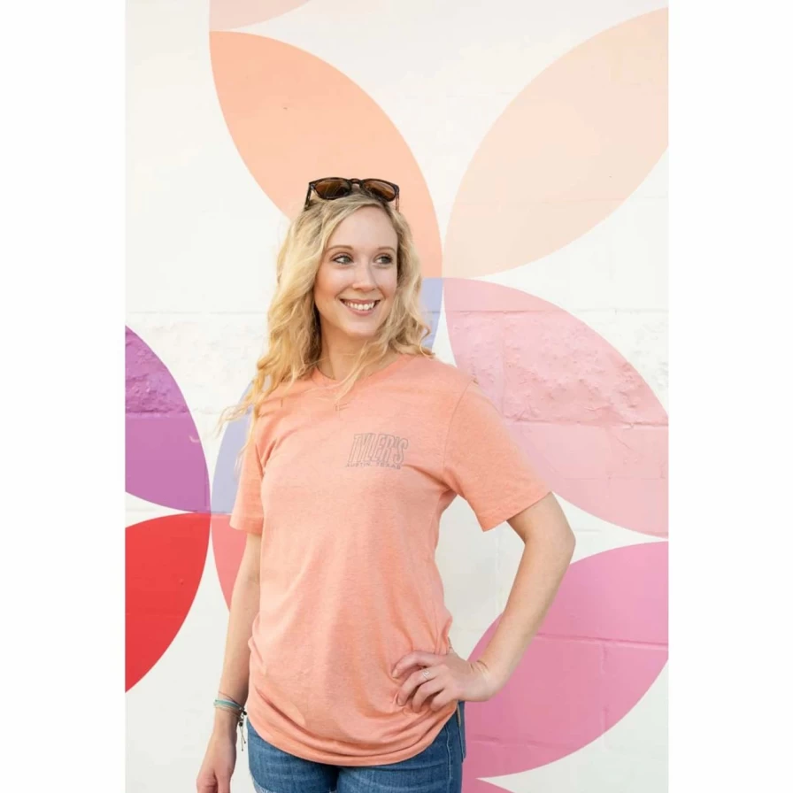 "Prism Sunset Cool Grey Outline T-Shirt by Tyler's Southlake – Stylish Graphic Tee"