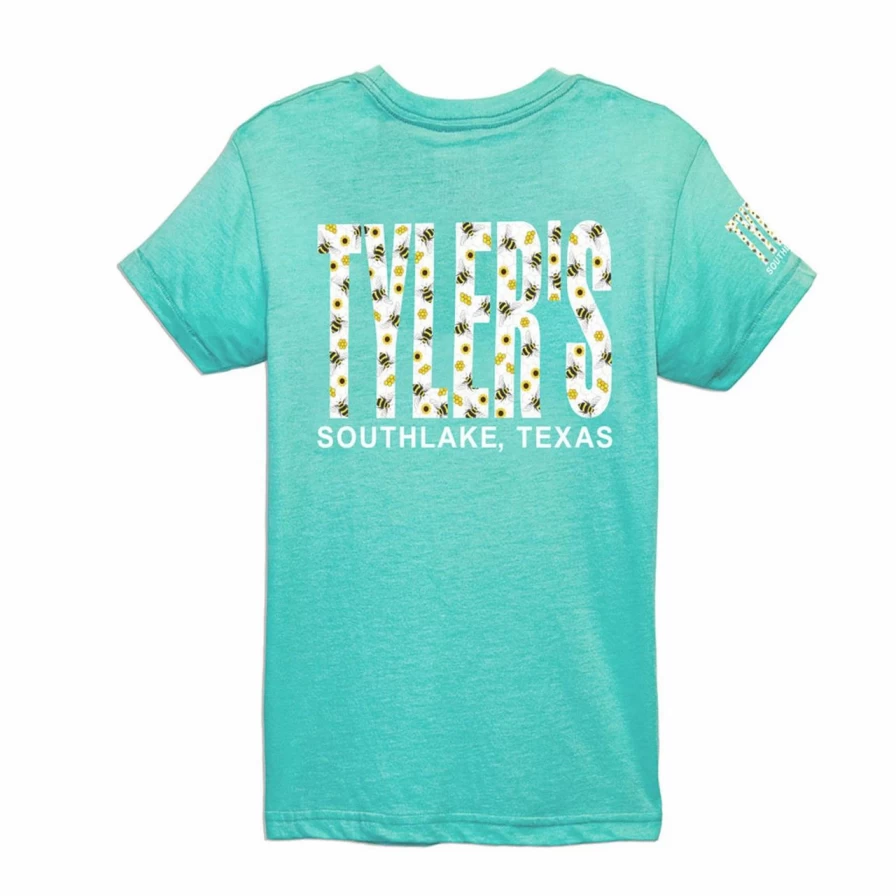 "Tyler's Kids' Bee Graphic Tee in Tahiti Blue - Southlake Collection"