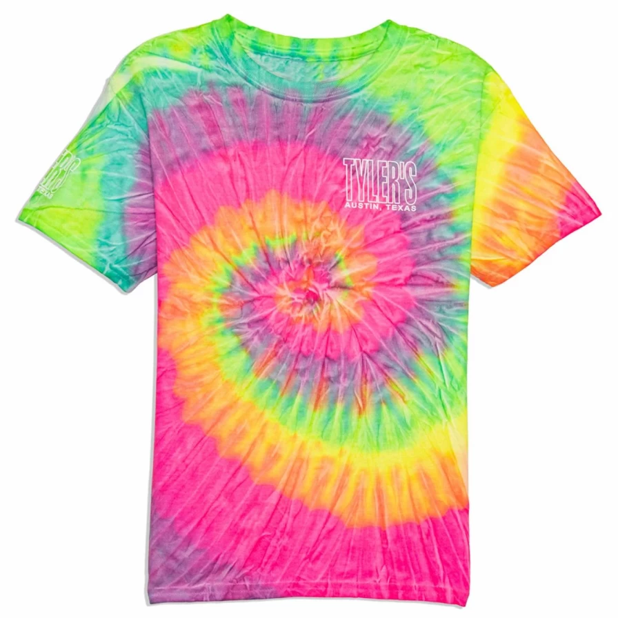 Kids' Mint Green Rainbow Graphic White T-Shirt with Outline Design