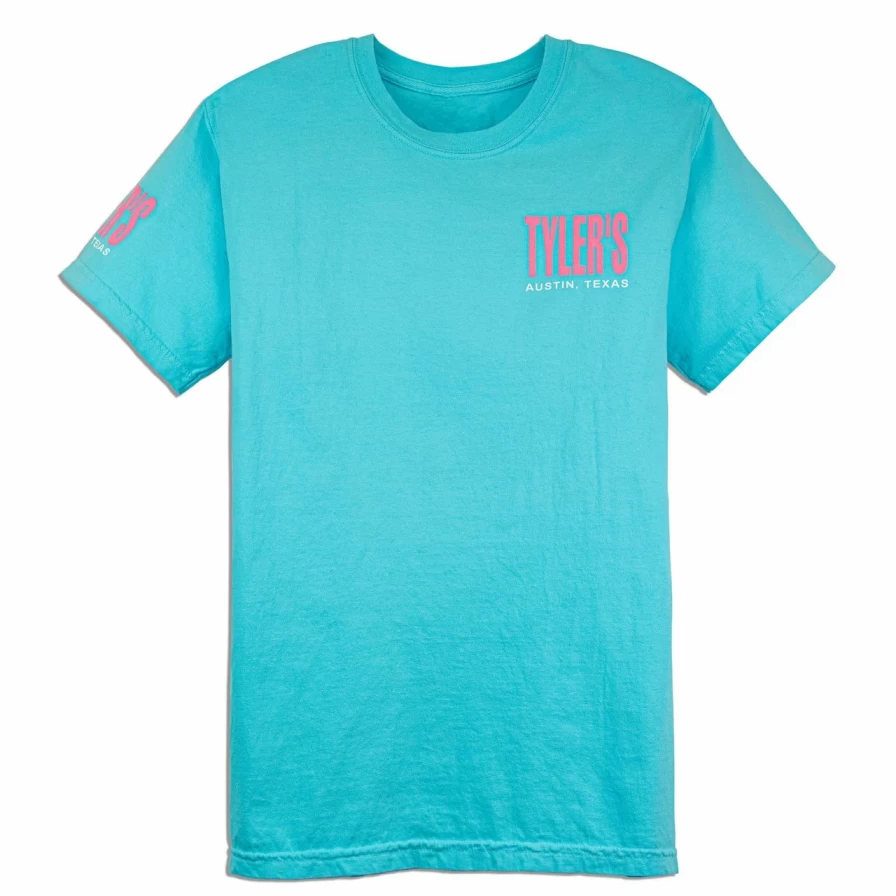 "Comfort Colors Vintage Tee - Soft Washed Lagoon Blue & Baby Pink Unisex T-Shirt"