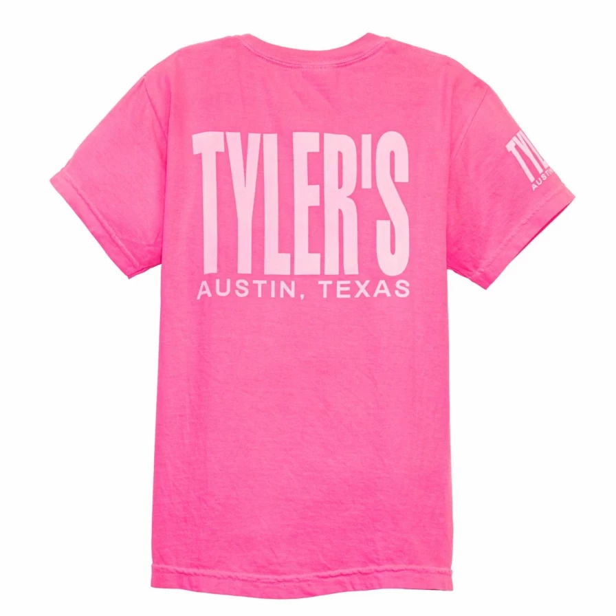 Kids' Comfort Color Tee - Neon Pink & White Soft Cotton T-Shirt for Boys & Girls