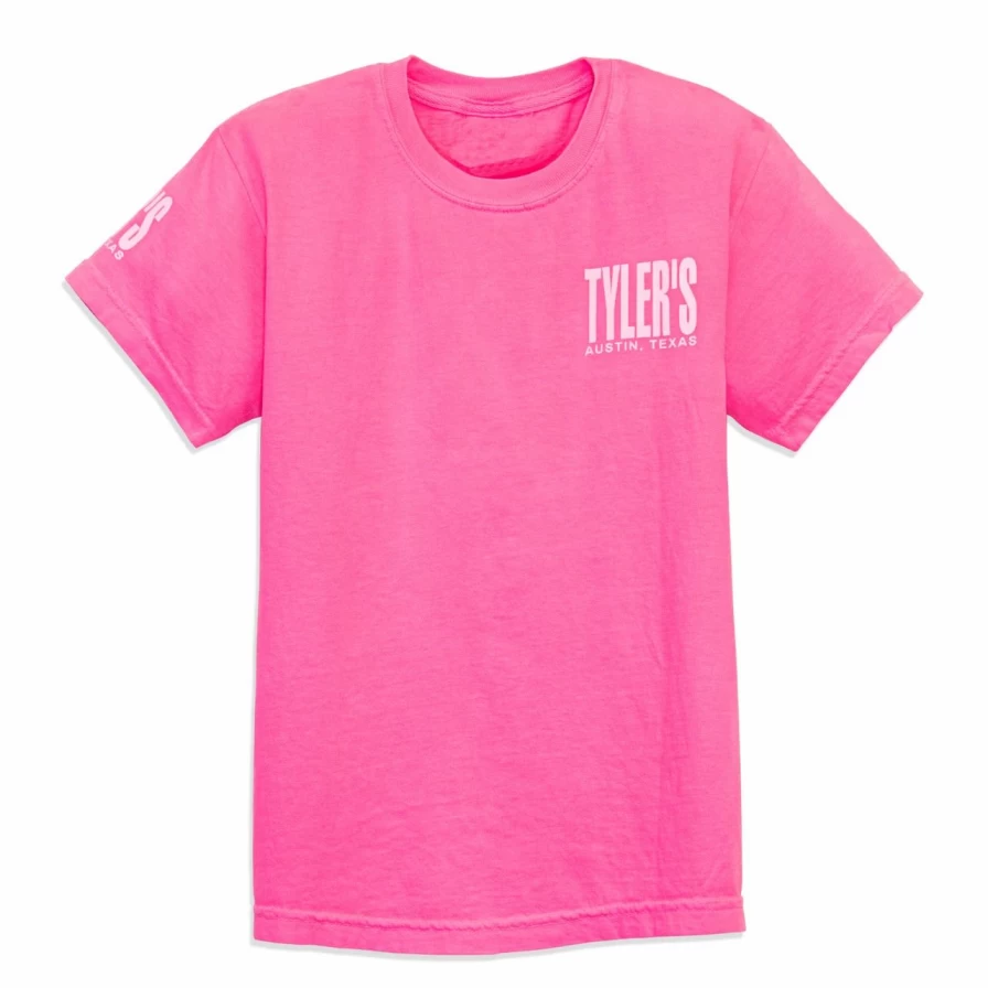 Kids' Comfort Color Tee - Neon Pink & White Soft Cotton T-Shirt for Boys & Girls