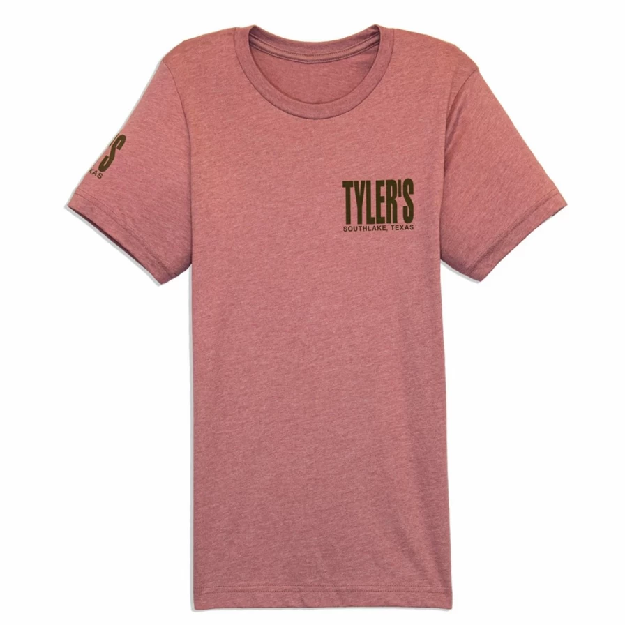 "Heather Mauve and Olive Track Tee by Tyler's - Southlake Style"