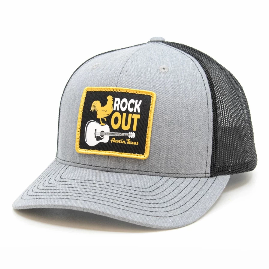 "Vintage Heather Grey ATX Trucker Hat - Adjustable Mesh Back Cap for Men & Women"