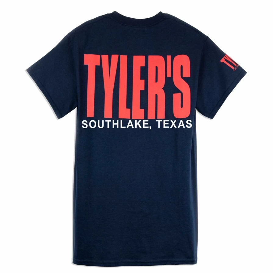 "Navy and Red Southlake Graphic Tee by Tyler's - Stylish Casual T-Shirt"