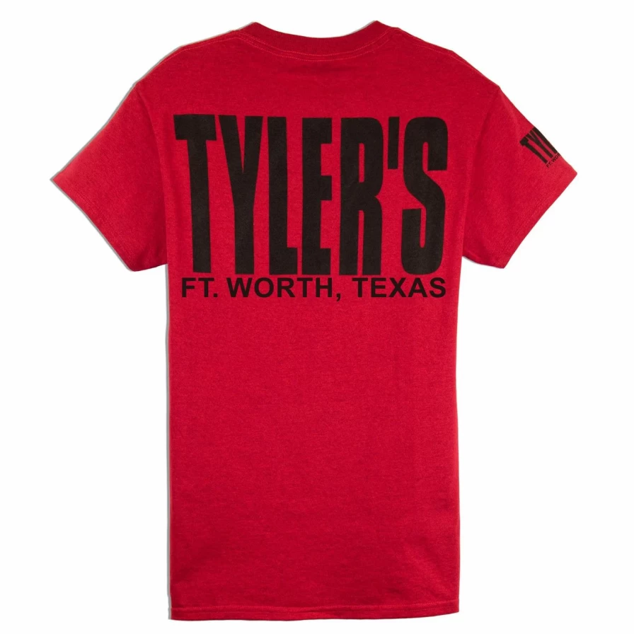 Vintage Red and Black Graphic Tee - Retro Tyler's Antique T-Shirt from Ft. Worth