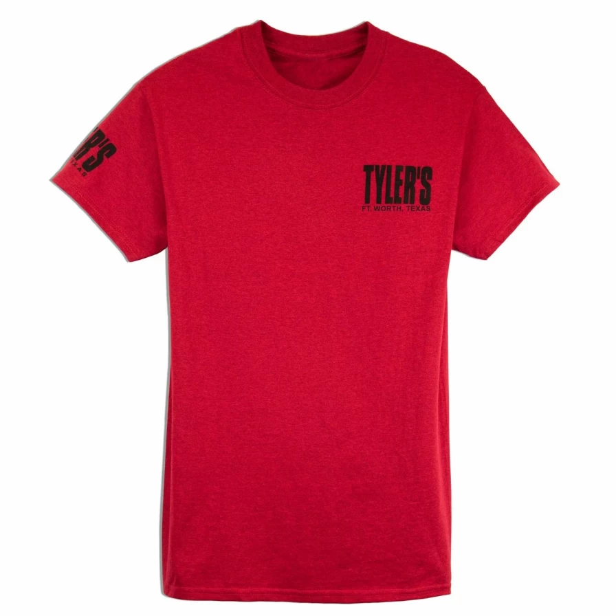 Vintage Red and Black Graphic Tee - Retro Tyler's Antique T-Shirt from Ft. Worth