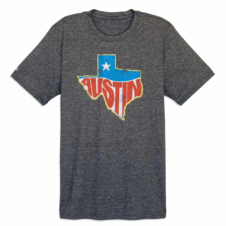Vintage Austin Tee - Heather Charcoal Relaxed Fit T-Shirt