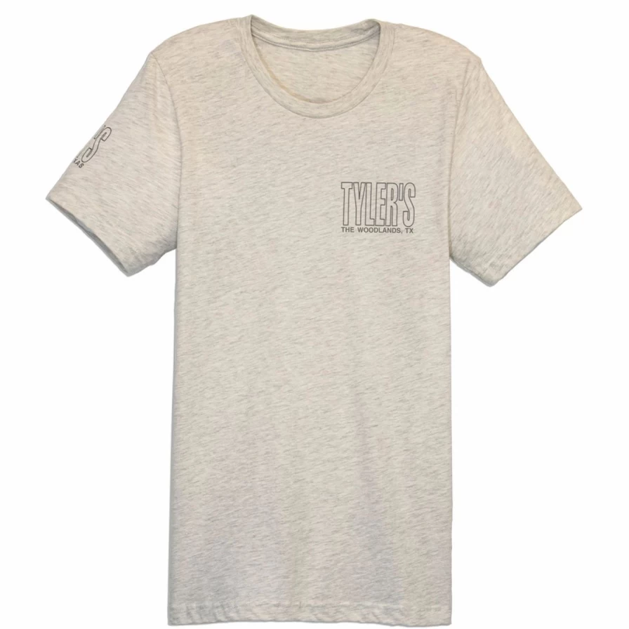 "Tyler's Prism Natural and Cool Grey Outline T-Shirt | The Woodlands Collection"