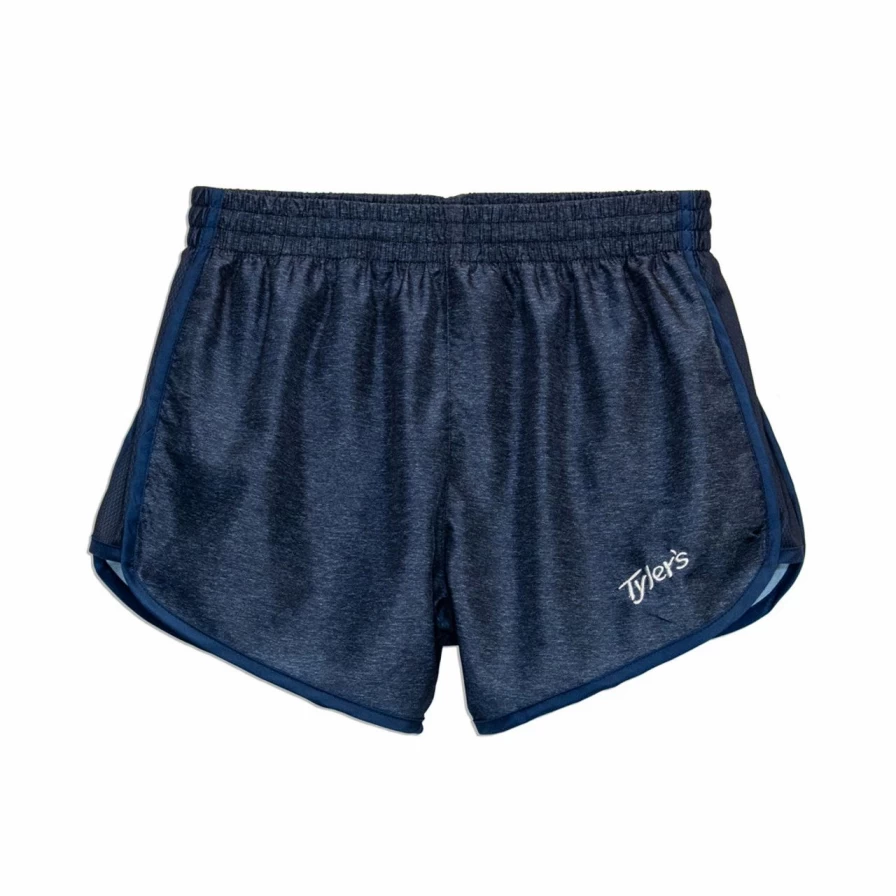 Girls' Heather Grey and Navy Racer Shorts for Active Wear and Comfort