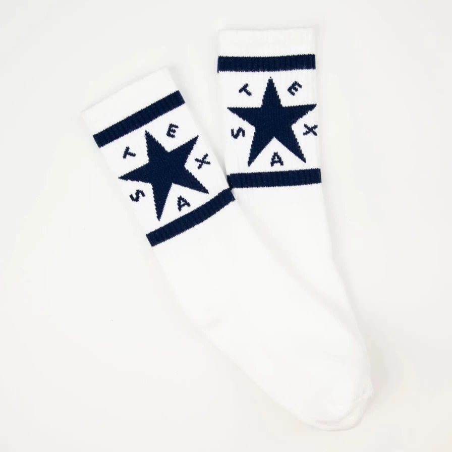 "Texas Star Crew Socks - Stylish Comfort Socks for Men & Women"