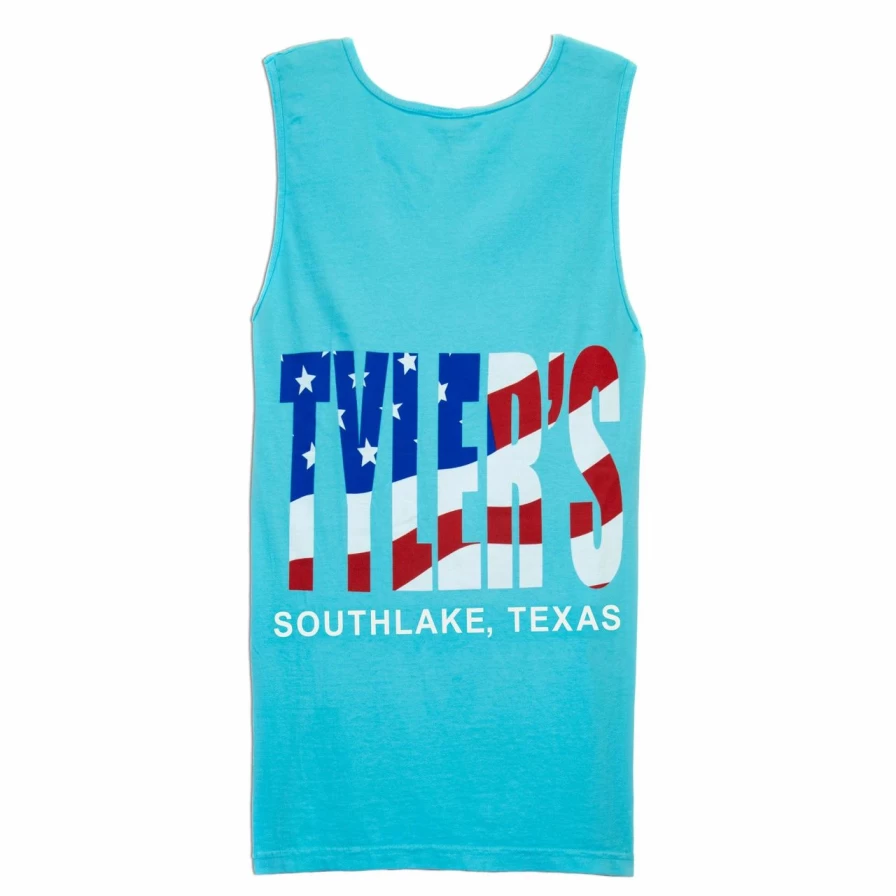 "American Flag Comfort Color Tank Top - Stylish Casual Summer Wear"