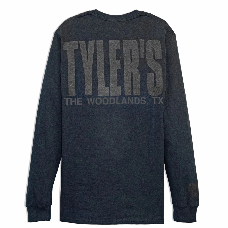 Men's Black Long Sleeve T-Shirt - Premium Cotton Casual Tee for Everyday Wear
