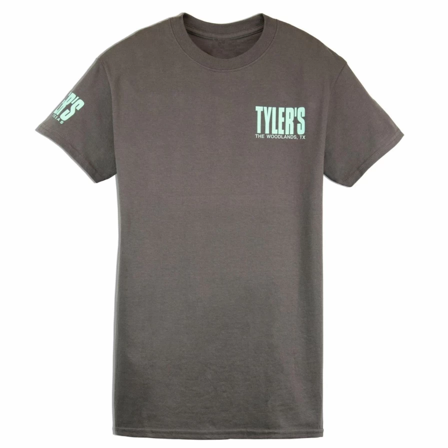 Charcoal and Mint Graphic Tee by Tyler's - The Woodlands Collection