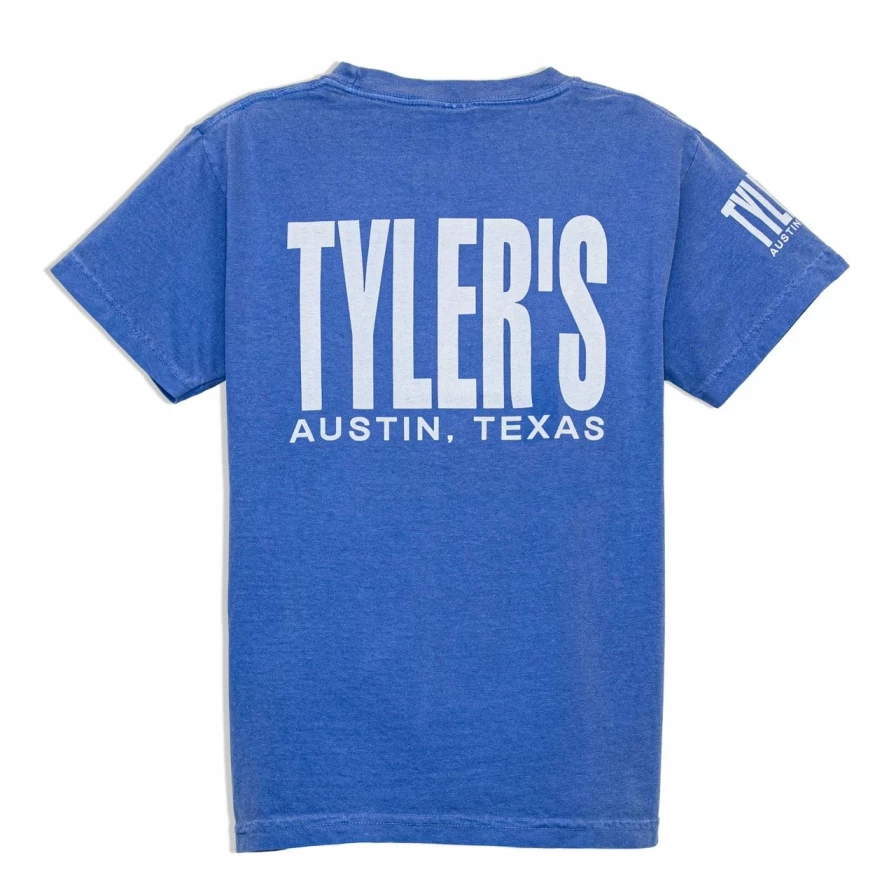 "Comfort Colors Kids' Tyler Blue and White Comfortable T-Shirt - Austin Style"