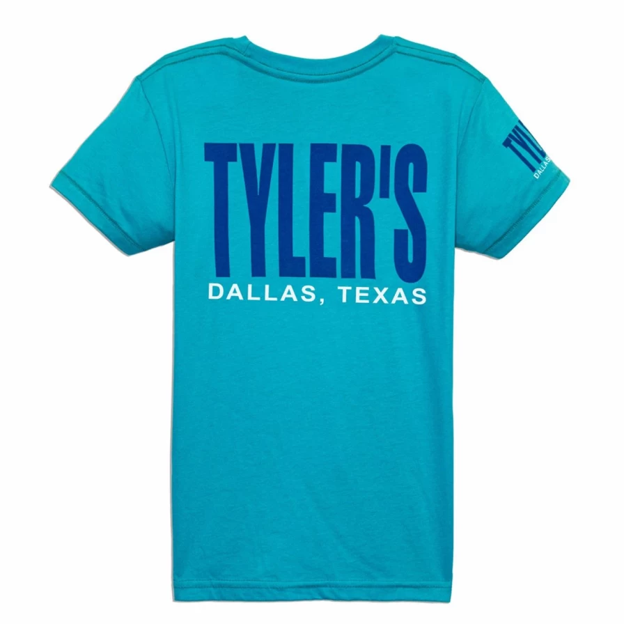 Kids' Turquoise and Blue Heather Graphic Tee - Dallas Themed Casual T-Shirt
