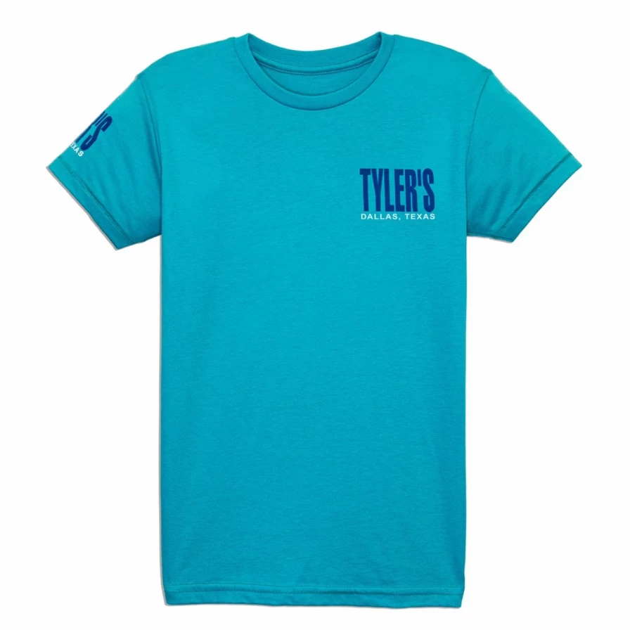 Kids' Turquoise and Blue Heather Graphic Tee - Dallas Themed Casual T-Shirt
